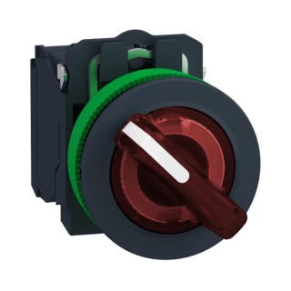 Schneider Electric Selector Switch Illuminated SPDT 2 Positions 30 mm Cutout Diameter XB5FK124M5