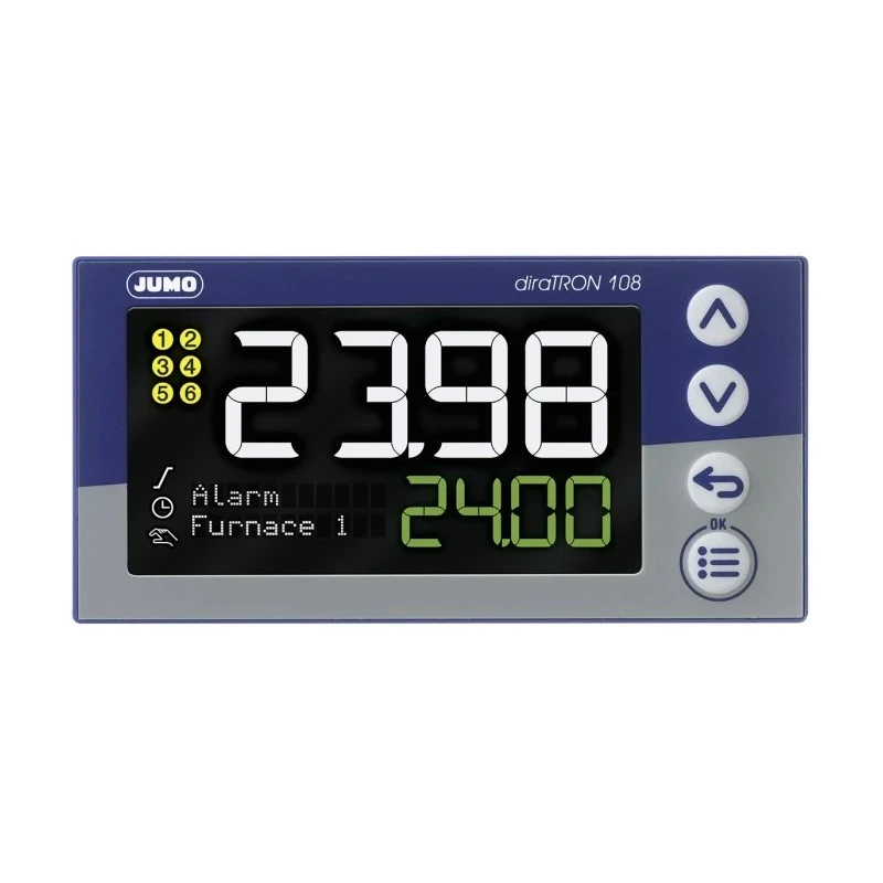 Jumo diraTRON Panel Mount PID Temperature Controller 3 Input 3 Output 2 Relay 30V ac/dc 702113/8-0000-25/000