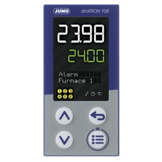 Jumo JUMO diraTRON Panel Mount PID Temperature Controller 3 Input 3 Output 2 Relay 240V AC 702112/8-0300-23/000