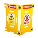 Addgards Yellow Safety Folding Barrier Polyethylene Plastic Pair 1.1m Height ELE1