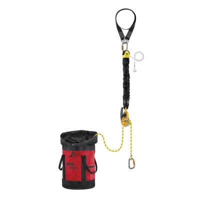 Petzl JAG Rescue Kit with Axis 11 mm Rope 60m, Bucket 30, Connexion Fixe, I'D Evac Descender, Ring Open K090AA01