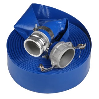 RS PRO Flat Roll-Up Hose with Coupling Male Female 3 bar 50m Length 76.2mm Inside Diameter 186-0548