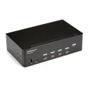 StarTech.com 4 Port HDMI KVM Switch Dual Display 3840 x 2160 Pixel 3.5 mm Stereo Audio USB SV431DHD4KU