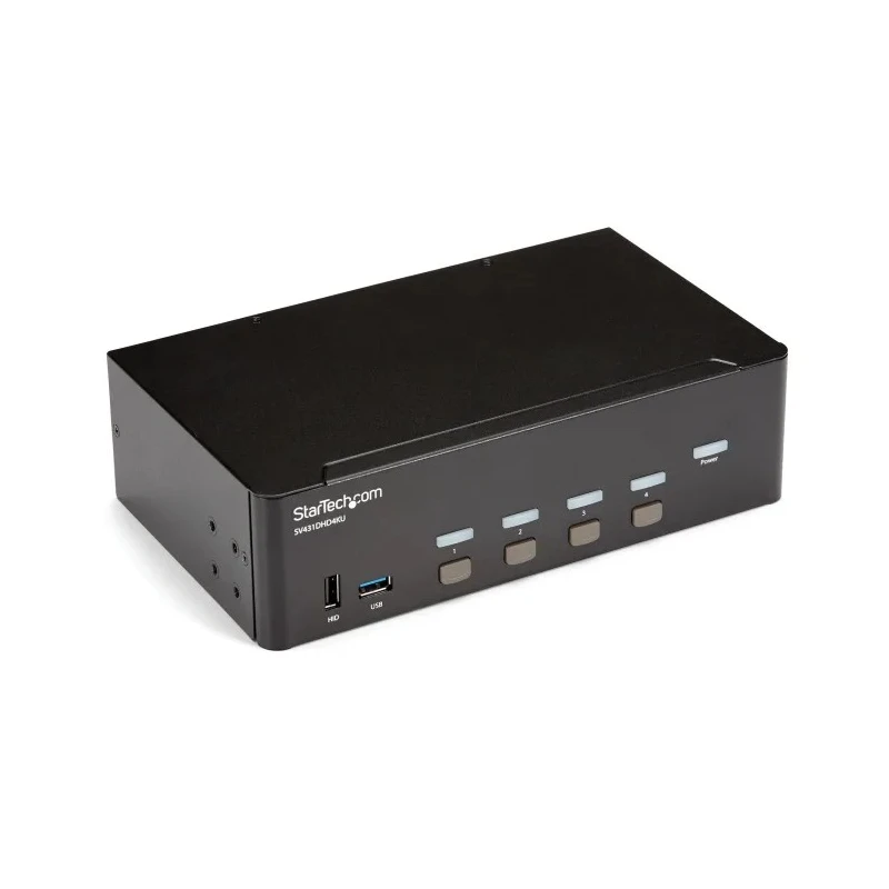 StarTech.com 4 Port HDMI KVM Switch Dual Display 3840 x 2160 Pixel 3.5 mm Stereo Audio USB SV431DHD4KU