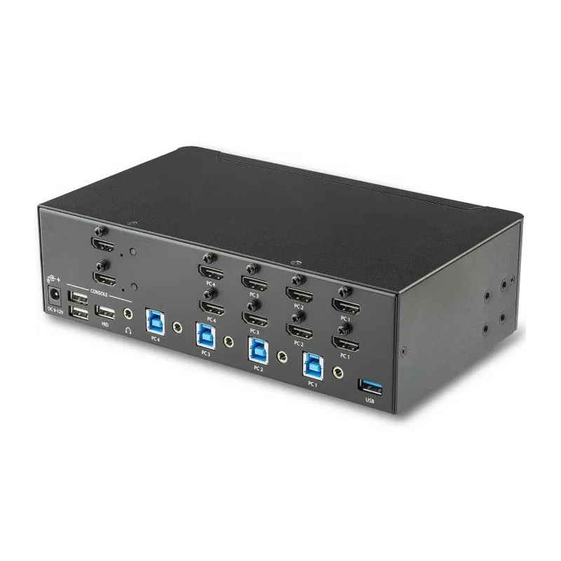 StarTech.com 4 Port HDMI KVM Switch Dual Display 3840 x 2160 Pixel 3.5 mm Stereo Audio USB SV431DHD4KU