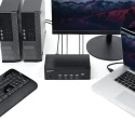 StarTech.com 4 Port HDMI KVM Switch Dual Display 3840 x 2160 Pixel 3.5 mm Stereo Audio USB SV431DHD4KU