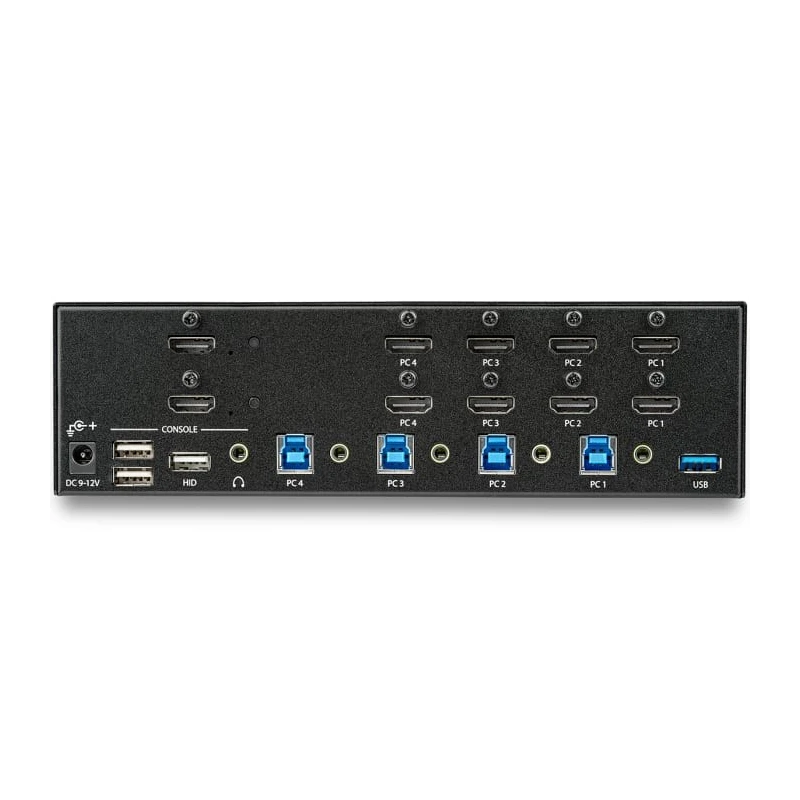 StarTech.com 4 Port HDMI KVM Switch Dual Display 3840 x 2160 Pixel 3.5 mm Stereo Audio USB SV431DHD4KU