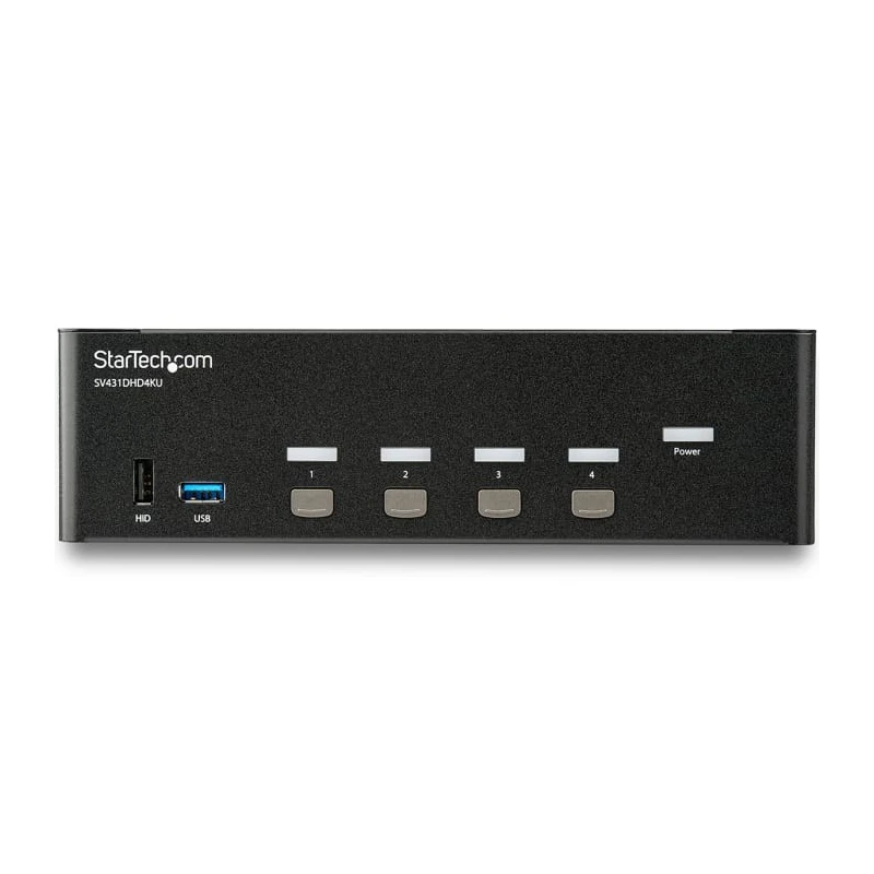 StarTech.com 4 Port HDMI KVM Switch Dual Display 3840 x 2160 Pixel 3.5 mm Stereo Audio USB SV431DHD4KU