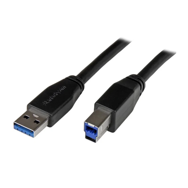 StarTech.com USB 3.0 Male USB Type A to Male USB 3.2 Type B (9 Pin) Black PVC Jacket 5m USB3SAB5M