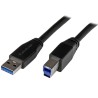 StarTech.com USB 3.0 Male USB Type A to Male USB 3.2 Type B (9 Pin) Black PVC Jacket 5m USB3SAB5M