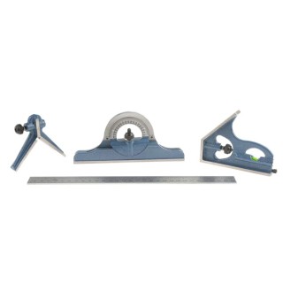 RS PRO 12 inch Steel Combination Square Set with Protractor Head, Square Head, Centre Head, Tempered Steel Rule 249-3987