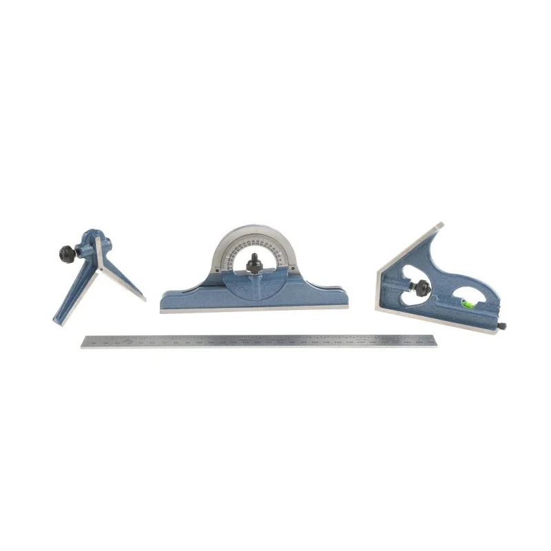 RS PRO 12 inch Steel Combination Square Set with Protractor Head, Square Head, Centre Head, Tempered Steel Rule 249-3987