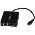 StarTech.com USB Ethernet Adapter USB 3.0 5Gbps Network Speed 0.1 m Cable Length Black US1GC301AU2R