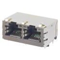 Molex 93826 Series RJ45 Connector Female Through Hole Shielded Right Angle 2 Port 8 Way 