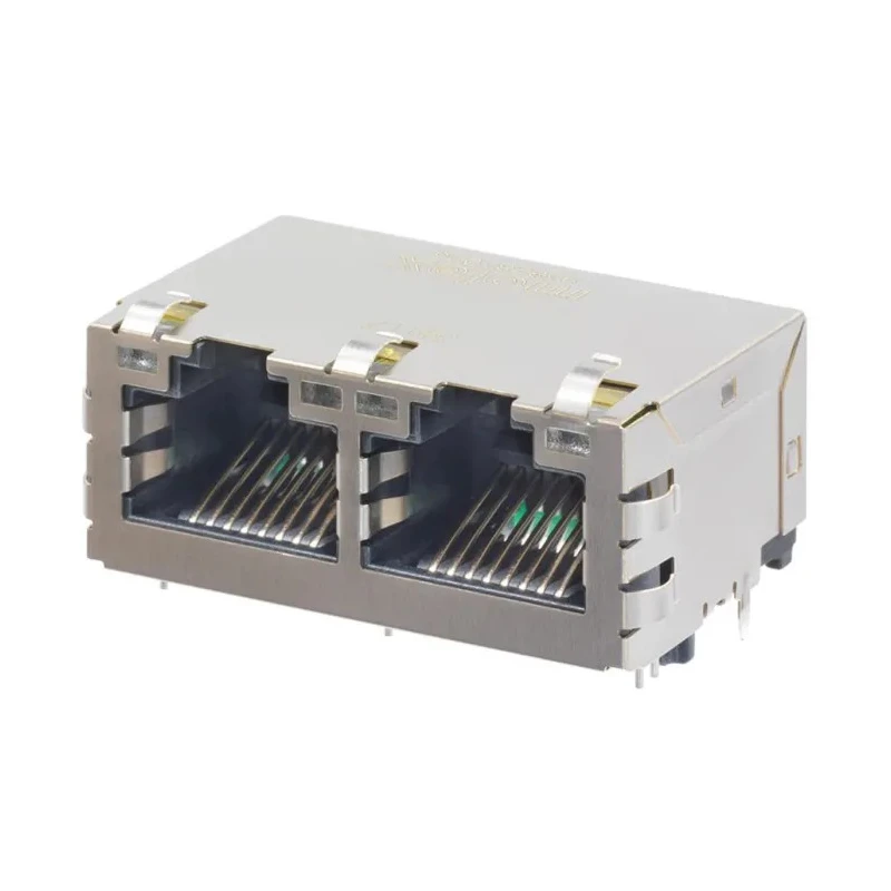 Molex 93826 Series RJ45 Connector Female Through Hole Shielded Right Angle 2 Port 8 Way 