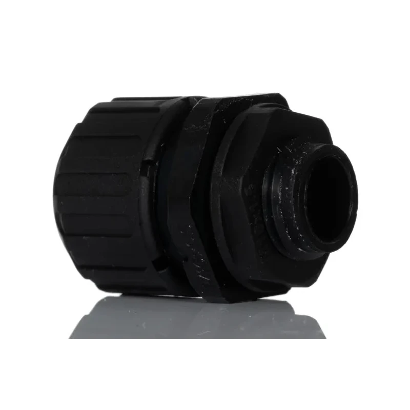 Adaptaflex Black Polyamide 66 Conduit Fitting 16 mm Nominal Size, M16 Thread, IP67 Rated PF16/M16/A/BL