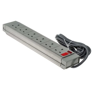 RS PRO 2 m 6 Socket Type G Extension Lead Power Strips, 230V ac 249-4592