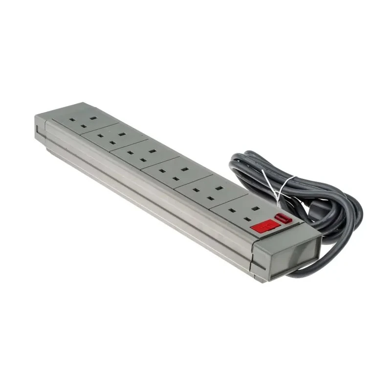 RS PRO 2 m 6 Socket Type G Extension Lead Power Strips, 230V ac 249-4592