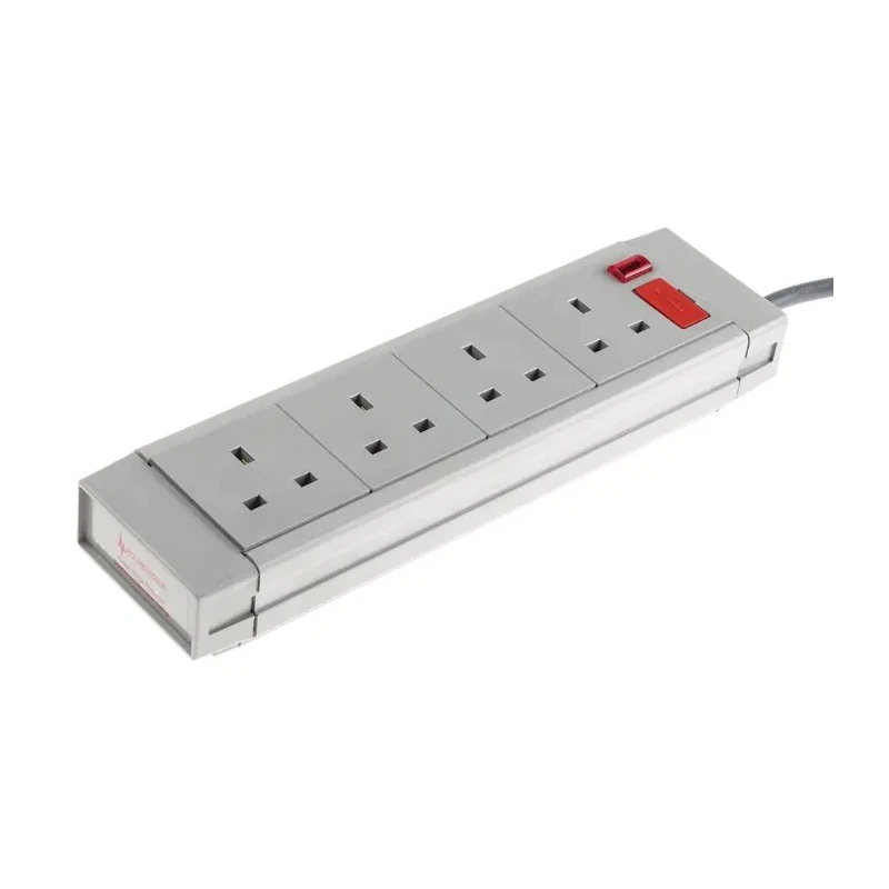 RS PRO 2 m 4 Socket Type G Extension Lead Power Strips, Surge and Noise Protected, 230V AC 13A 249-4564