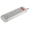 RS PRO 2 m 4 Socket Type G Extension Lead Power Strips, Surge and Noise Protected, 230V AC 13A 249-4564
