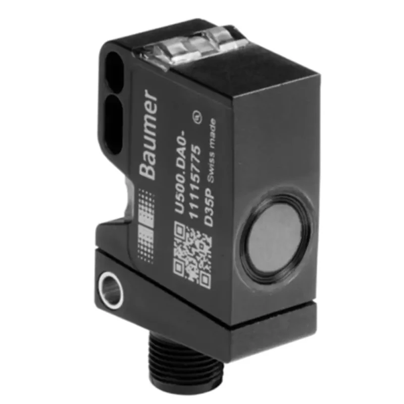 Baumer Block Ultrasonic Proximity Sensor M12 x 1 Thread 1000 mm Detection Range 100mA 4 to 20 mA Output U500.DA0.2-IAMJ.72F