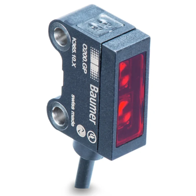 Baumer Retroreflective Photoelectric Sensor, Block Style, 0 to 3 m Detection Range, Push Pull Output O200.RR-GD1E.72NV/T003