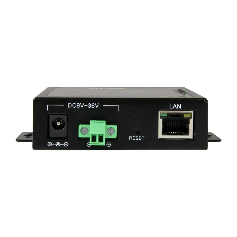 StarTech.com Serial Device Server 2 Ports, 460.8 kbps Baud Rate, 12 V DC, Industrial Metal Housing NETRS2322P