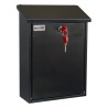 Securikey Black Mailbox Galvanised Steel 365 mm Height x 270 mm Width x 110 mm Depth BSPB-TOP270-RK