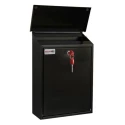 Securikey Black Mailbox Galvanised Steel 365 mm Height x 270 mm Width x 110 mm Depth BSPB-TOP270-RK