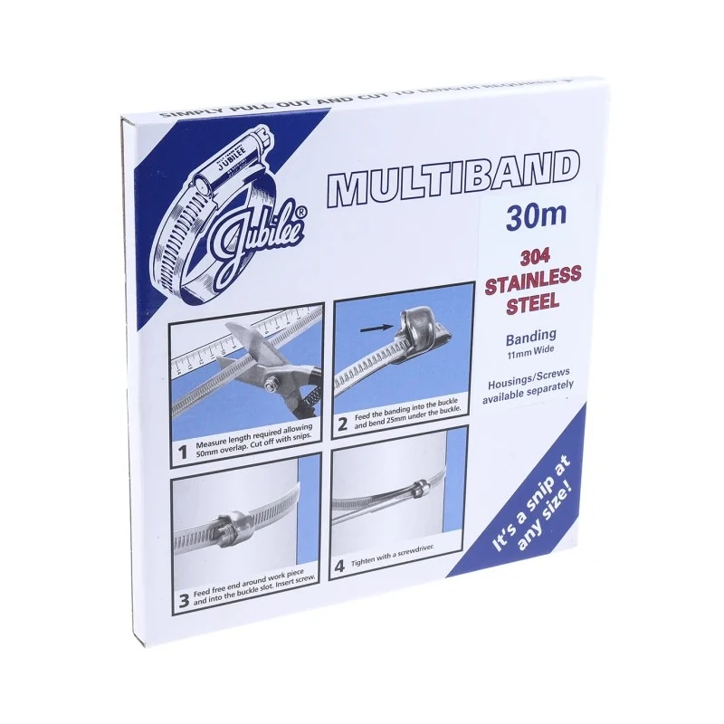 Jubilee Stainless Steel Multiband Banding Kit 11 mm Self-Assembly Continuous Thread United Kingdom MB1802