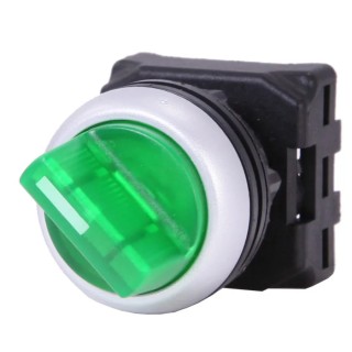 RS Pro 3 Position Illuminated Selector Switch Head, 22 mm Cutout, Green Handle, Spring Return, IP65 188-1163