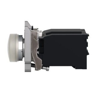 Schneider Electric Panel Mount White LED Pilot Light 22 mm Cutout 400V ac IP66 IP67 IP69 IP69K Round XB4BV5B1