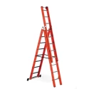 TUBESCA Fibreglass Step Ladder 8 Rungs, 2.3m Platform Height, 5.47m Open Length 187-4980