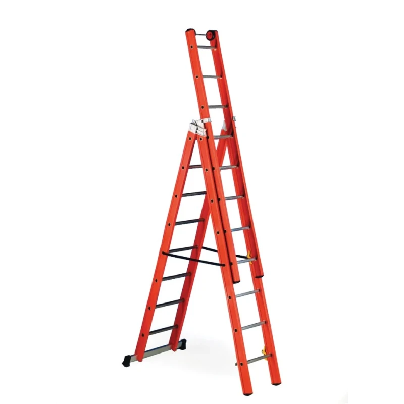 TUBESCA Fibreglass Step Ladder 8 Rungs, 2.3m Platform Height, 5.47m Open Length 187-4980