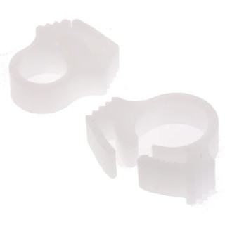 HellermannTyton Polyacetal Hex Screw Hose Clip 3.8mm Width 6.5mm Max Inside Diameter 190-00022 SNP1-POM-WH