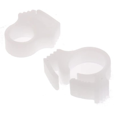 HellermannTyton Polyacetal Hex Screw Hose Clip 3.8mm Width 6.5mm Max Inside Diameter 190-00022 SNP1-POM-WH