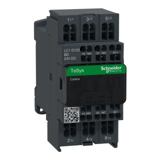 Schneider Electric TeSys D Contactor, 24V DC Coil, 3-Pole, 12A, 7.5 kW, 3 NO, 690V DC, 300V AC LC1D123BD