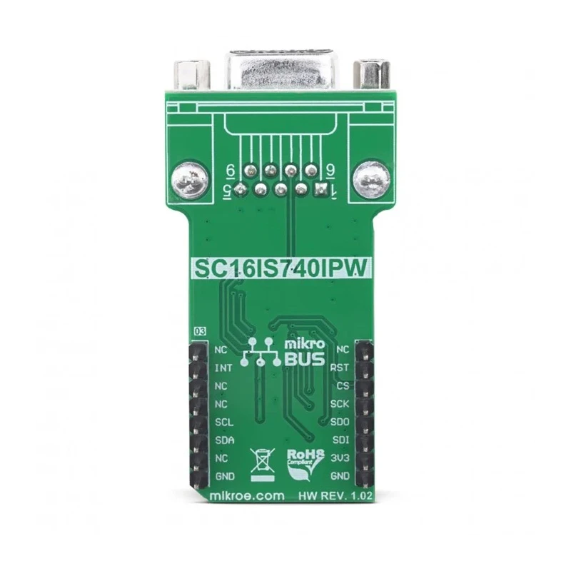 MikroElektronika UART I2C/SPI Click SC16IS740 Interface Development Tools 1.8432 MHz MIKROE-3349