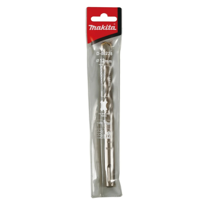 Makita Carbide Tip Masonry and Concrete Drill Bit 12 mm 160 mm Overall Length D-00228