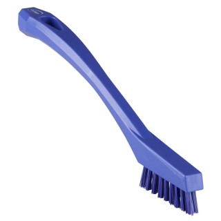 Vikan Hard Bristle Purple Detail Scrubbing Brush, 15mm Bristle Length, Polyethylene Terephthalate Bristle Material 44018