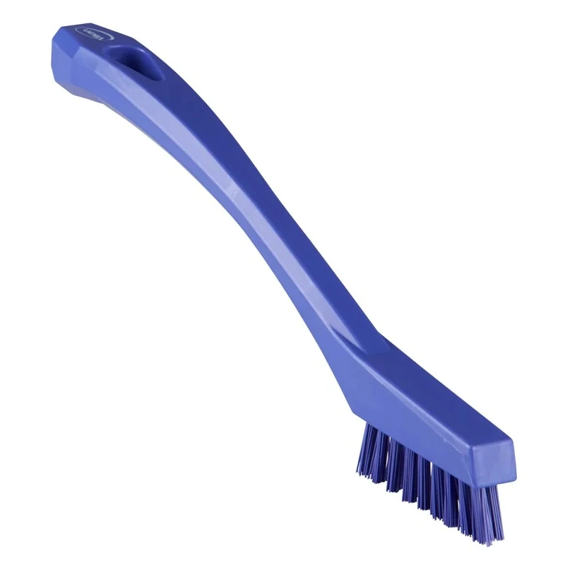 Vikan Hard Bristle Purple Detail Scrubbing Brush, 15mm Bristle Length, Polyethylene Terephthalate Bristle Material 44018