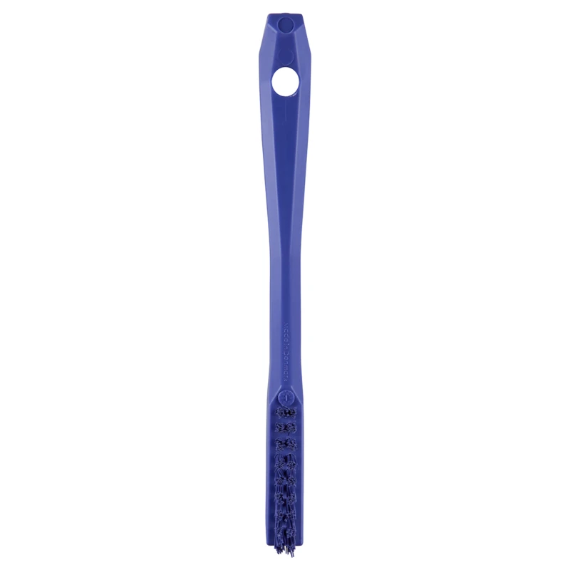 Vikan Hard Bristle Purple Detail Scrubbing Brush, 15mm Bristle Length, Polyethylene Terephthalate Bristle Material 44018