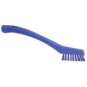 Vikan Hard Bristle Purple Detail Scrubbing Brush, 15mm Bristle Length, Polyethylene Terephthalate Bristle Material 44018