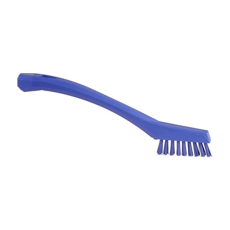 Vikan Hard Bristle Purple Detail Scrubbing Brush, 15mm Bristle Length, Polyethylene Terephthalate Bristle Material 44018