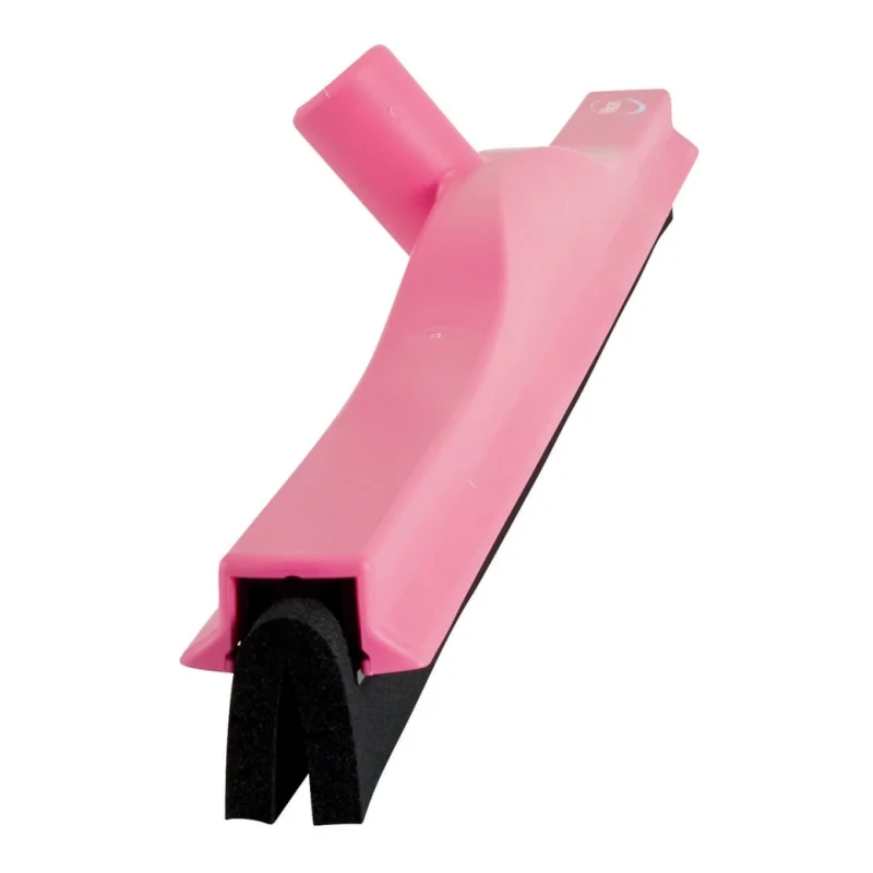 Vikan Pink Industrial Cleaning Squeegee with Double-Bladed Cell Rubber, 115 mm x 85 mm x 600 mm 77541