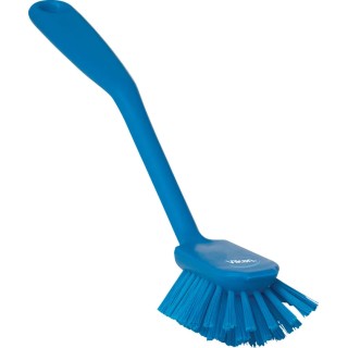 Vikan Hard Bristle Blue Scrubbing Brush, 23 mm Bristle Length, Polyethylene Terephthalate Bristle Material 42373