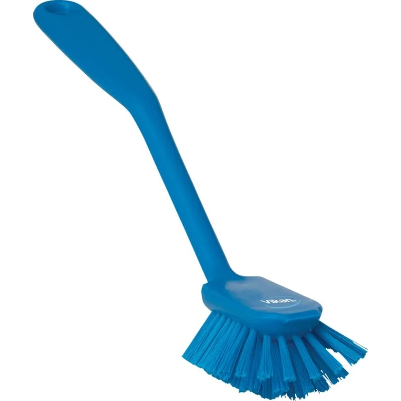Vikan Hard Bristle Blue Scrubbing Brush, 23 mm Bristle Length, Polyethylene Terephthalate Bristle Material 42373
