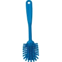 Vikan Hard Bristle Blue Scrubbing Brush, 23 mm Bristle Length, Polyethylene Terephthalate Bristle Material 42373