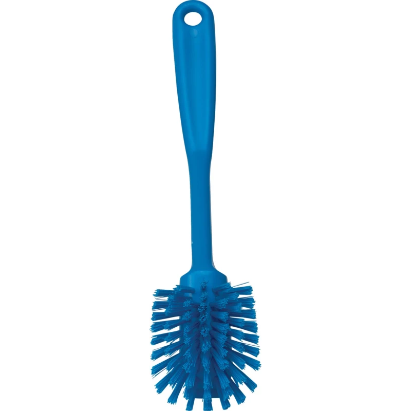 Vikan Hard Bristle Blue Scrubbing Brush, 23 mm Bristle Length, Polyethylene Terephthalate Bristle Material 42373