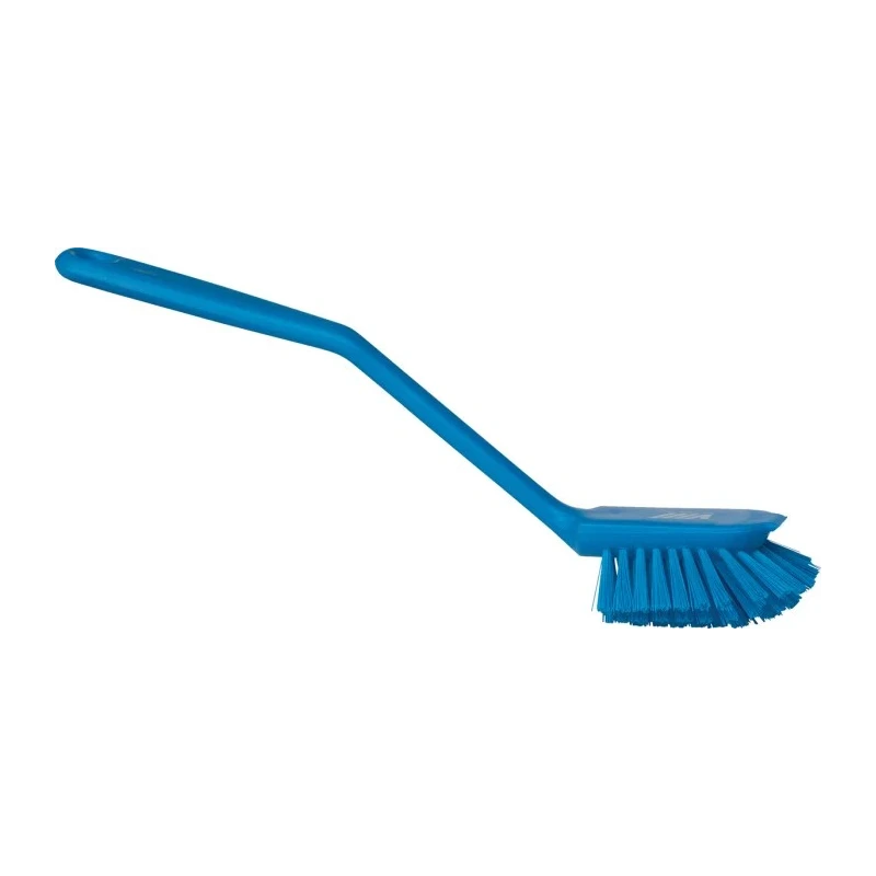 Vikan Hard Bristle Blue Scrubbing Brush, 23 mm Bristle Length, Polyethylene Terephthalate Bristle Material 42373